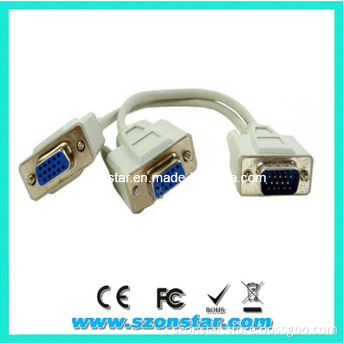 Male to 2 Female VGA Cable